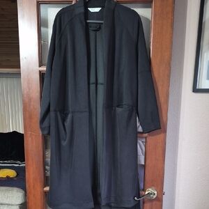 FLX Black Open-Front Long duster